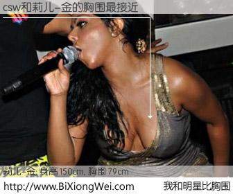 #我和明星比胸围# 身高 150cm，胸围 80cm，不言而喻，csw与美国歌星莉儿-金的胸围最接近！有图有真相：