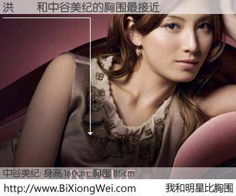 #我和明星比胸围# 身高 160cm，胸围 85cm，Oh, My God！洪識濱与日本明星中谷美纪的胸围最接近！有图有真相：