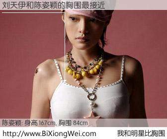 #我和明星比胸围# 身高 167cm，胸围 84cm，理所当然，刘天伊与内地演员陈姿颖的胸围最接近！有图有真相：