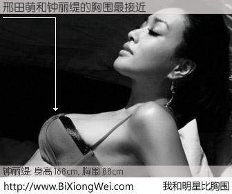 #我和明星比胸围# 身高 168cm，胸围 88cm，你自己都没想到吧？邢田萌与香港影星钟丽缇的胸围最接近！有图有真相：