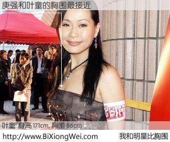 #我和明星比胸围# 身高 171cm，胸围 86cm，无需再测，庚强与香港明星叶童的胸围最接近！有图有真相：