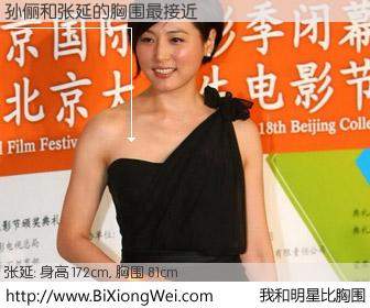 #我和明星比胸围# 身高 172cm，胸围 81cm，噢，卖糕的！孙俪与内地影星张延的胸围最接近！有图有真相：