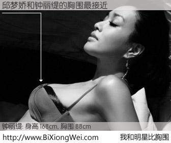 #我和明星比胸围# 身高 167cm，胸围 88cm，还用说吗？邱梦娇与香港影星钟丽缇的胸围最接近！有图有真相：