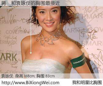 #我和明星比胸围# 身高 168cm，胸围 83cm，地球人都知道，蒋燏与香港女星袁咏仪的胸围最接近！有图有真相：