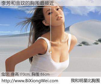 #我和明星比胸围# 身高 170cm，胸围 86cm，别不好意思！李芳与韩国演员金玟的胸围最接近！有图有真相：