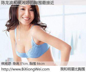 #我和明星比胸围# 身高 171cm，胸围 86cm，不可思议啊！陈龙波与台湾明星侯湘婷的胸围最接近！有图有真相：