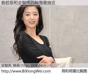 #我和明星比胸围# 身高 172cm，胸围 84cm，我们都看见了！翁哲辰与韩国影音全智贤的胸围最接近！有图有真相：