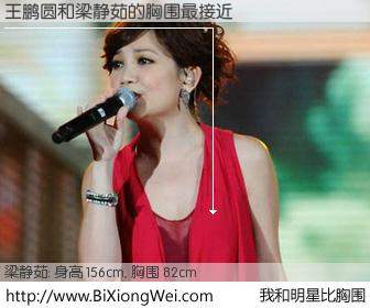 #我和明星比胸围# 身高 156cm，胸围 82cm，我们都看见了！王鹏圆与马来西亚歌后梁静茹的胸围最接近！有图有真相：