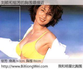 #我和明星比胸围# 身高 163cm，胸围 86cm，理所当然，刘颖与台湾演员郁芳的胸围最接近！有图有真相：