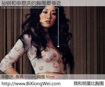 #我和明星比胸围# 身高 172cm，胸围 93cm，不用多说，孙钢与韩国演员申恩庆的胸围最接近！有图有真相：