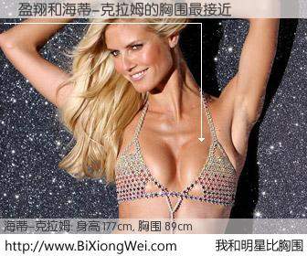 #我和明星比胸围# 身高 177cm，胸围 89cm，不可思议啊！羅盈翔与德国名模海蒂-克拉姆的胸围最接近！有图有真相：