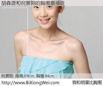 #我和明星比胸围# 身高 178cm，胸围 84cm，奇迹发生了！胡森源与内地影星倪景阳的胸围最接近！有图有真相：