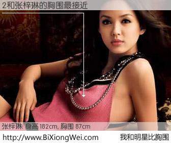 #我和明星比胸围# 身高 185cm，胸围 87cm，毫无疑问，2与内地名模张梓琳的胸围最接近！有图有真相：
