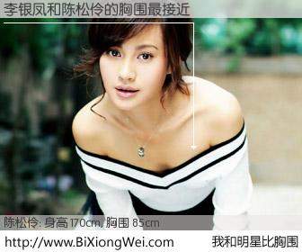#我和明星比胸围# 身高 169cm，胸围 85cm，不用多说，李银凤与香港明星陈松伶的胸围最接近！有图有真相：