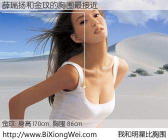 #我和明星比胸围# 身高 170cm，胸围 86cm，别不好意思！薛瑞扬与韩国演员金玟的胸围最接近！有图有真相：