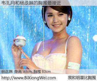 #我和明星比胸围# 身高 161cm，胸围 83cm，你必须知道：韦孔月与台湾影星杨丞琳的胸围最接近！有图有真相：