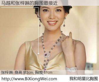 #我和明星比胸围# 身高 183cm，胸围 87cm，显而易见，马越与内地名模张梓琳的胸围最接近！有图有真相：