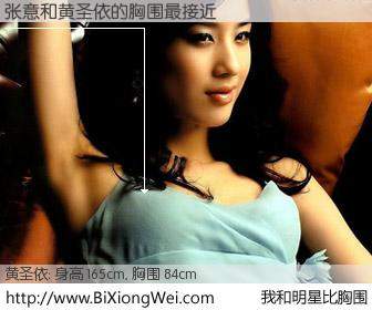 #我和明星比胸围# 身高 165cm，胸围 84cm，哇，我的神啊！张意与内地明星黄圣依的胸围最接近！有图有真相：