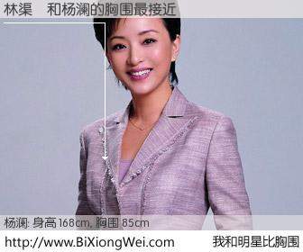 #我和明星比胸围# 身高 168cm，胸围 85cm，一看就知，林渠凱与内地明星杨澜的胸围最接近！有图有真相：