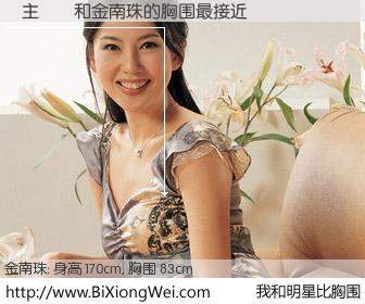 #我和明星比胸围# 身高 170cm，胸围 83cm，有目共睹，譚主ｽ､与韩国明星金南珠的胸围最接近！有图有真相：