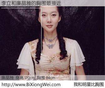 #我和明星比胸围# 身高 170cm，胸围 84cm，奇迹发生了！李立与韩国演员廉晶雅的胸围最接近！有图有真相：