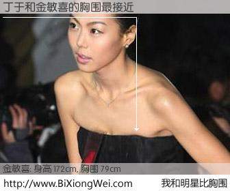 #我和明星比胸围# 身高 171cm，胸围 79cm，你必须知道：丁于与韩国演员金敏喜的胸围最接近！有图有真相：