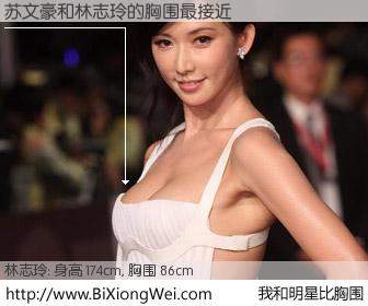 #我和明星比胸围# 身高 174cm，胸围 86cm，还用说吗？苏文豪与台湾明星林志玲的胸围最接近！有图有真相：