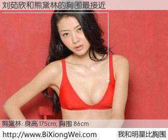 #我和明星比胸围# 身高 175cm，胸围 86cm，理所当然，刘茹欣与内地明星熊黛林的胸围最接近！有图有真相：