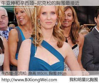 #我和明星比胸围# 身高 180cm，胸围 89cm，一看就知，牛亚坤与美国女星辛西娅-尼克松的胸围最接近！有图有真相：