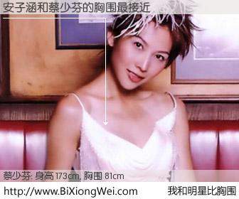 #我和明星比胸围# 身高 173cm，胸围 81cm，别不好意思！安子涵与香港明星蔡少芬的胸围最接近！有图有真相：