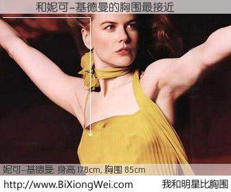 #我和明星比胸围# 身高 178cm，胸围 85cm，奇迹发生了！陳漢沖与美国明星妮可-基德曼的胸围最接近！有图有真相：