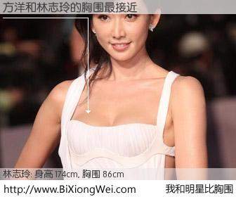 #我和明星比胸围# 身高 174cm，胸围 86cm，Oh, My God！方洋与台湾明星林志玲的胸围最接近！有图有真相：