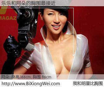 #我和明星比胸围# 身高 166cm，胸围 86cm，噢，卖糕的！乐乐与内地歌星阿朵的胸围最接近！有图有真相：