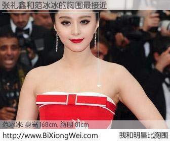 #我和明星比胸围# 身高 168cm，胸围 81cm，无需再测，张礼鑫与内地影星范冰冰的胸围最接近！有图有真相：