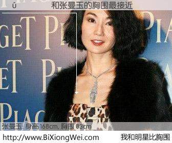 #我和明星比胸围# 身高 168cm，胸围 83cm，毫无疑问，������与香港影星张曼玉的胸围最接近！有图有真相：