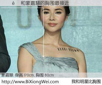 #我和明星比胸围# 身高 170cm，胸围 80cm，一看就知，���与香港明星蒙嘉慧的胸围最接近！有图有真相：