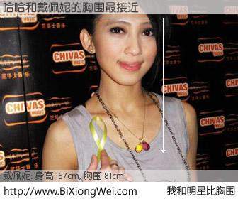 #我和明星比胸围# 身高 156cm，胸围 81cm，Oh, My God！哈哈与马来西亚歌星戴佩妮的胸围最接近！有图有真相：