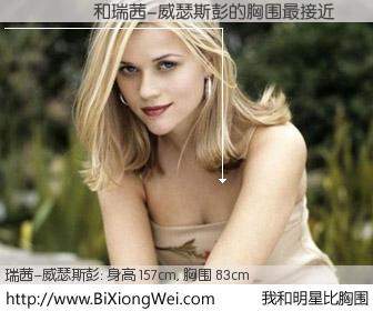 #我和明星比胸围# 身高 156cm，胸围 83cm，不可思议啊！����ɺ与美国明星瑞茜-威瑟斯彭的胸围最接近！有图有真相：