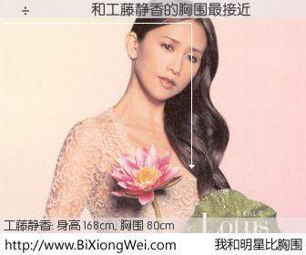 #我和明星比胸围# 身高 168cm，胸围 80cm，有目共睹，������与日本歌星工藤静香的胸围最接近！有图有真相：