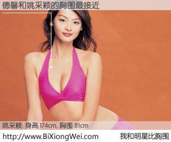 #我和明星比胸围# 身高 174cm，胸围 81cm，你自己都没想到吧？德馨与台湾模特姚采颖的胸围最接近！有图有真相：