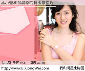 #我和明星比胸围# 身高 170cm，胸围 87cm，不可思议啊！孟小誉与韩国明星金晶恩的胸围最接近！有图有真相：