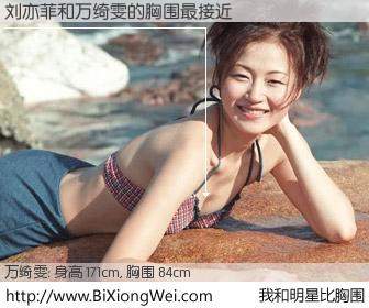 #我和明星比胸围# 身高 171cm，胸围 84cm，地球人都知道，刘亦菲与香港演员万绮雯的胸围最接近！有图有真相：