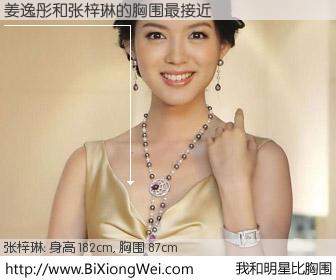 #我和明星比胸围# 身高 182cm，胸围 85cm，不言而喻，姜逸彤与内地名模张梓琳的胸围最接近！有图有真相：