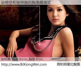 #我和明星比胸围# 身高 183cm，胸围 87cm，毫无疑问，孙悟空与内地名模张梓琳的胸围最接近！有图有真相：