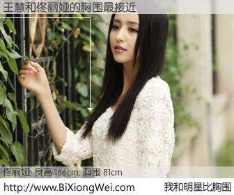 #我和明星比胸围# 身高 166cm，胸围 81cm，Oh, My God！王慧与内地演员佟丽娅的胸围最接近！有图有真相：