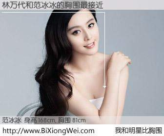 #我和明星比胸围# 身高 168cm，胸围 81cm，显而易见，林万代与内地影星范冰冰的胸围最接近！有图有真相：