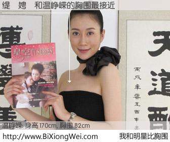 #我和明星比胸围# 身高 170cm，胸围 82cm，显而易见，缇�娉�与内地演员温峥嵘的胸围最接近！有图有真相：