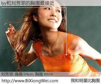 #我和明星比胸围# 身高 174cm，胸围 88cm，显而易见，lyy与内地主播刘芳菲的胸围最接近！有图有真相：